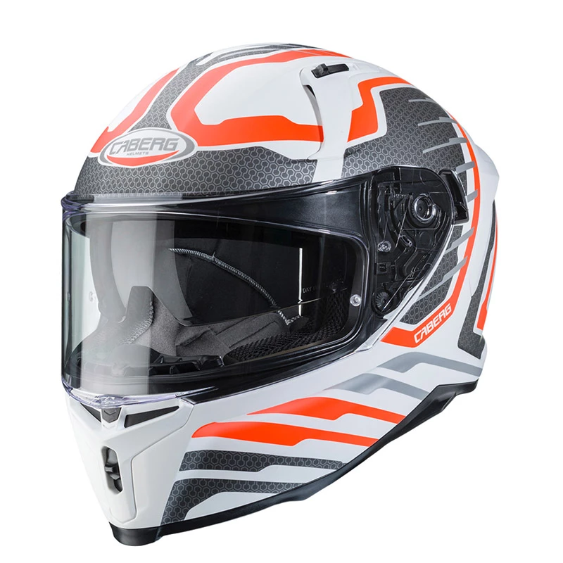 Policarbonato Casco Caberg Avalon Forge Bianco Arancio Argento