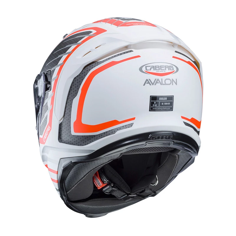 Policarbonato Casco Caberg Avalon Forge Bianco Arancio Argento - immagine 3