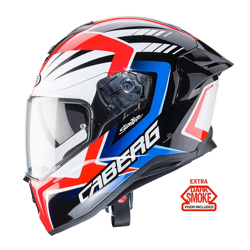 Fibra Casco Caberg Drift Evo Mr55 Bianco Rosso Blu - immagine 2