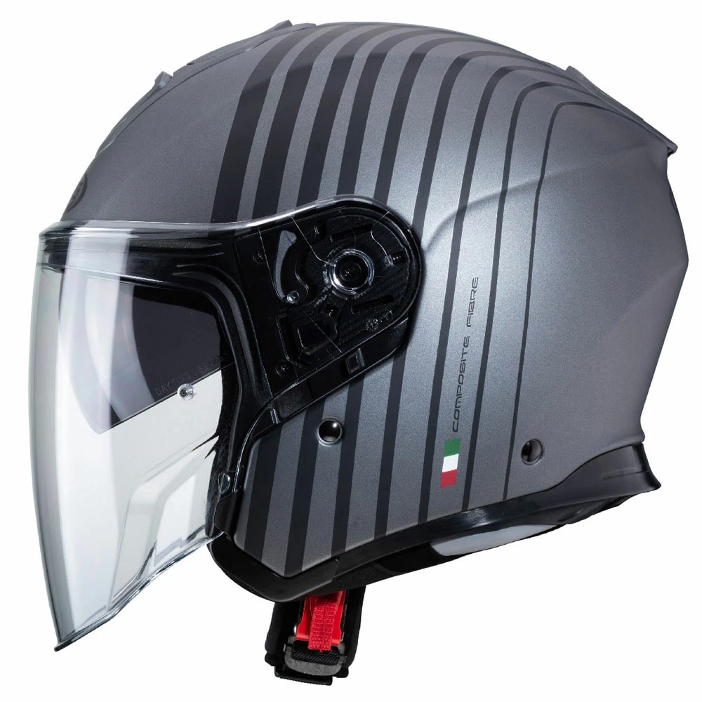 Fibra Casco Caberg Flyon Bakari Grigio Nero - immagine 2