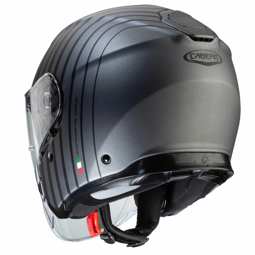 Fibra Casco Caberg Flyon Bakari Grigio Nero - immagine 3