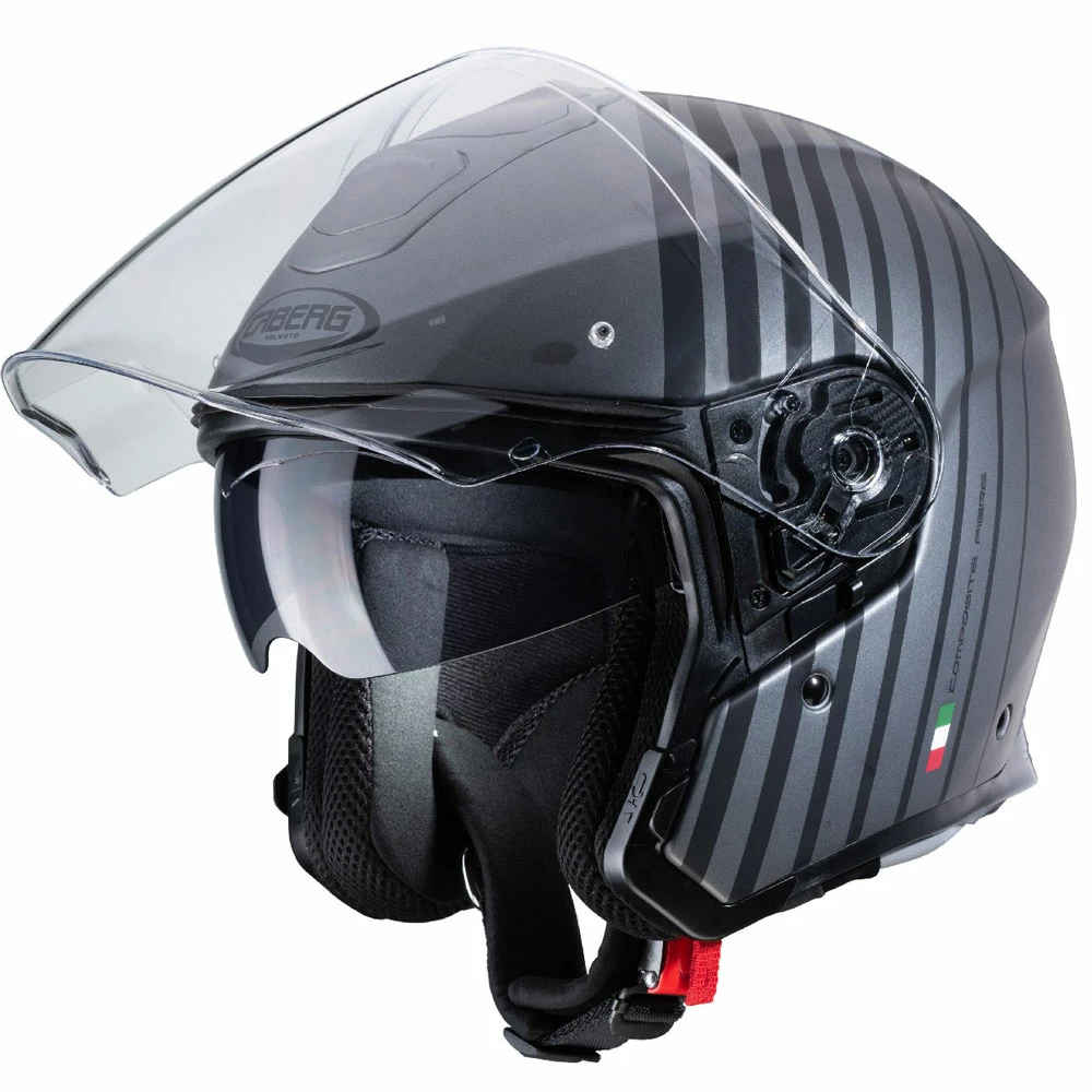 Fibra Casco Caberg Flyon Bakari Grigio Nero - immagine 4