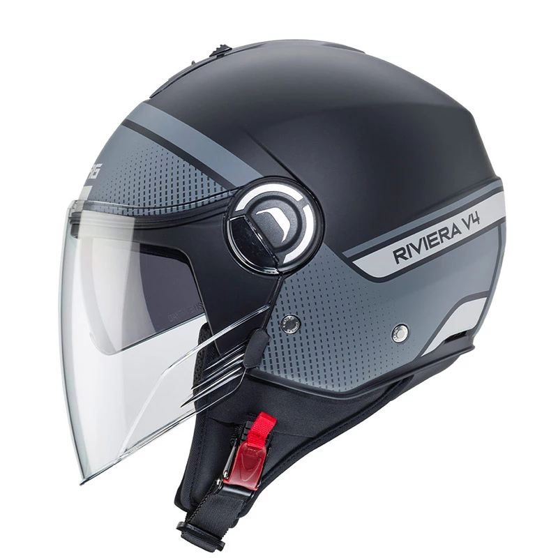 Policarbonato Casco Caberg Riviera V4 Elite Nero Grigio - immagine 2