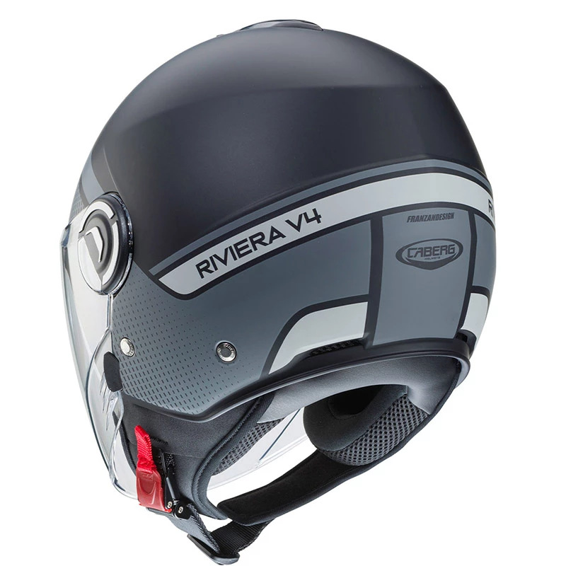 Policarbonato Casco Caberg Riviera V4 Elite Nero Grigio - immagine 3