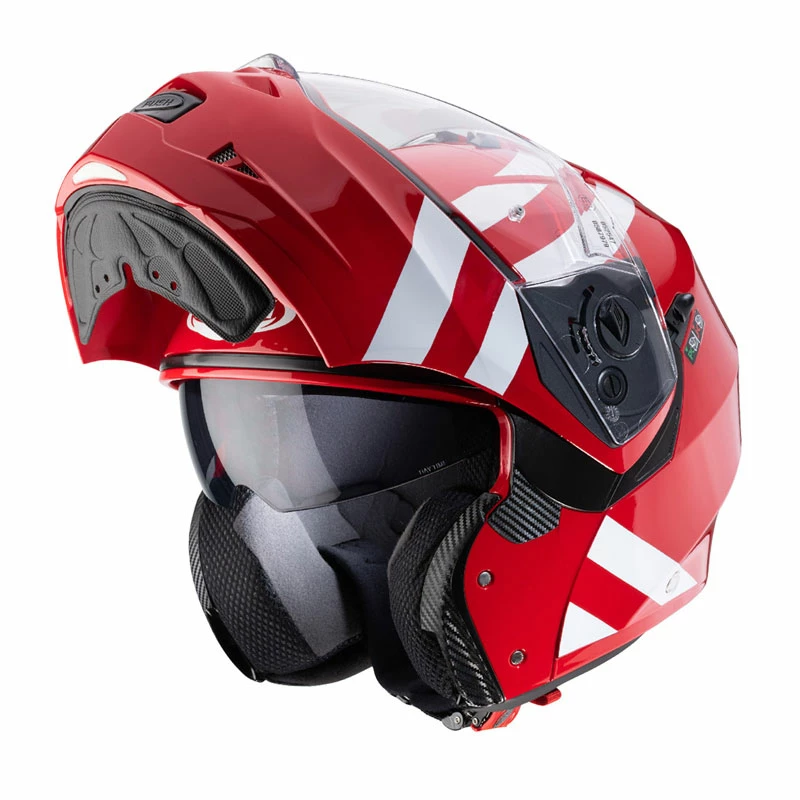 Policarbonato Casco Modulare Caberg Duke 2 Superlegend Rosso